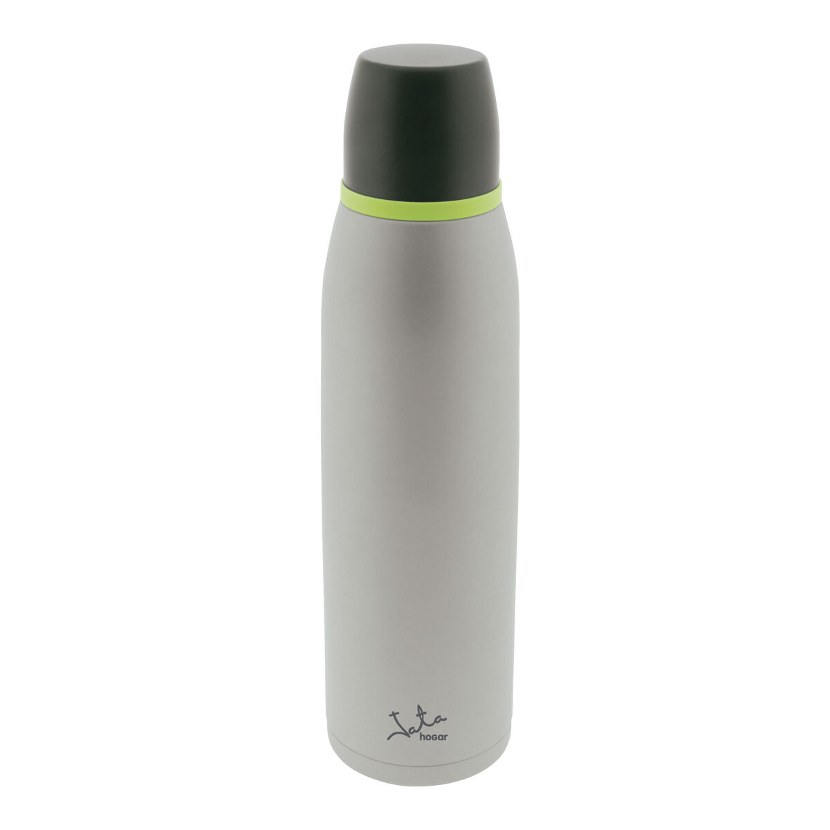 Travel thermos flask JATA 920 1 L Grey Metal Stainless steel Plastic
