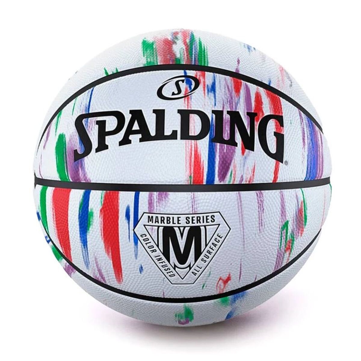 Basketball Ball Spalding Marble Series Hg Sz7 White 7 (Size 7)