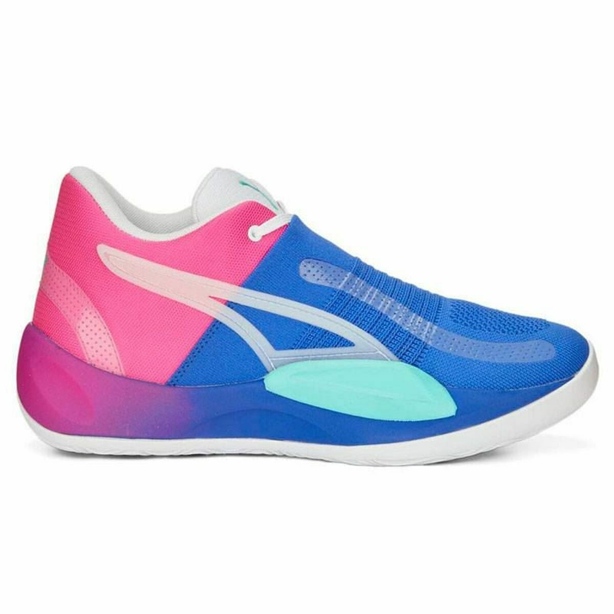 Basketball Shoes for Adults Puma Rise Pink Blue 43
